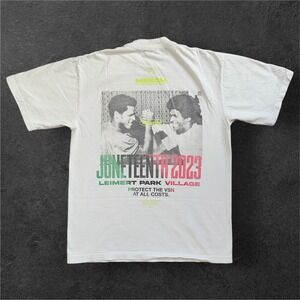 Superush Juneteenth 2023 Leimert Park Village Graphic T-Shirt Mens Medium White